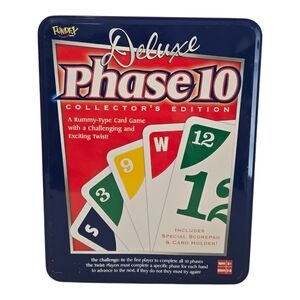 Phase 10 Deluxe Card Game Collector's Edition Tin Fundex 2002 NEW OPEN